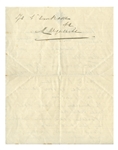 Mata Hari Autograph Letter Signed to Her Lover, Piet van der Hem -- ''...Want to come and talk to me a little at 9 pm?...''